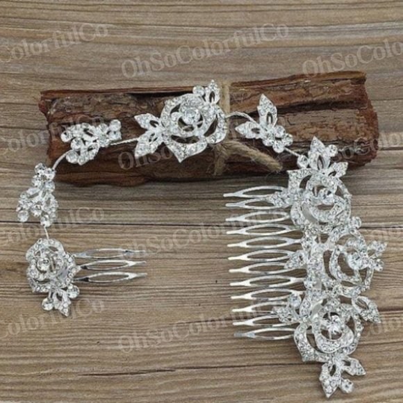 Rhinestone Bridal Hair Comb Accessory main image 7